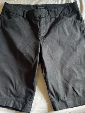 Womyn black capri shorts size 12